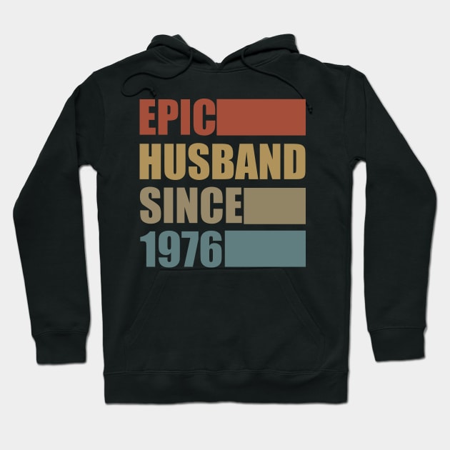 Vintage Epic Husband Since 1976 Hoodie by Bunzaji